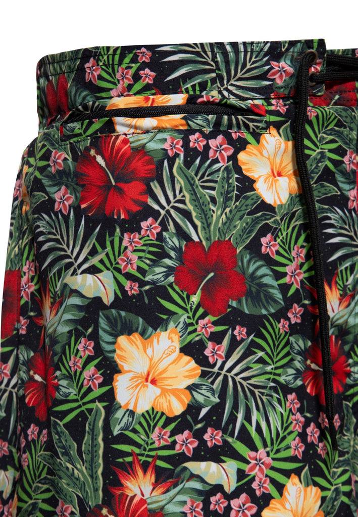 Queen Kerosin Badeshorts «Hibiscus» Limitierter Zeitrabatt