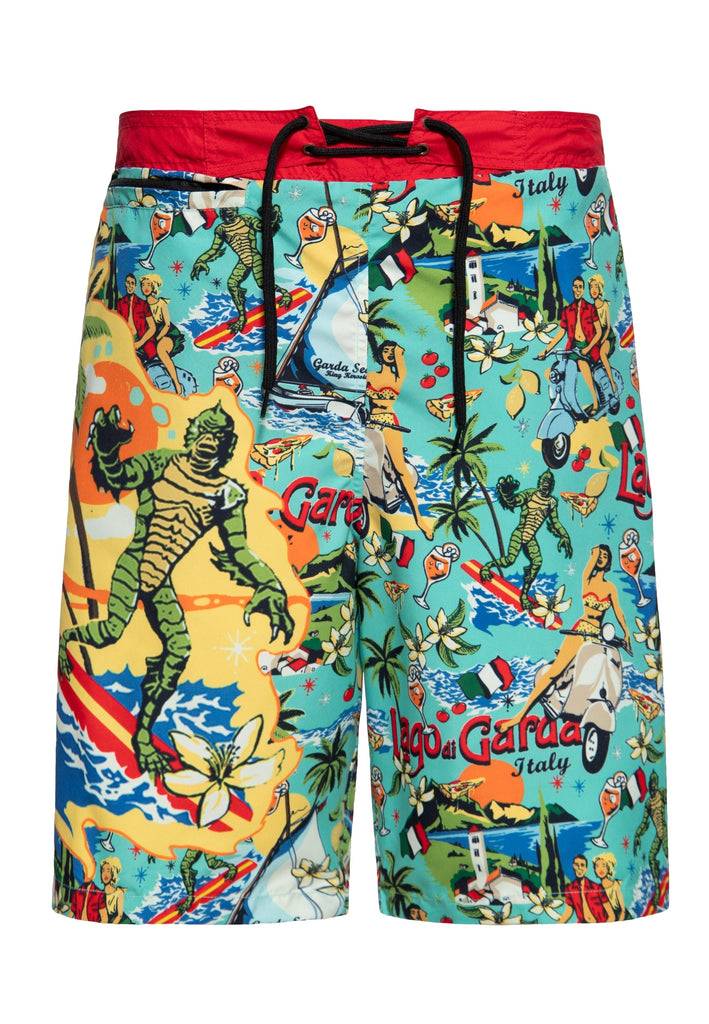 Queen Kerosin Badeshorts «Il mostro del Lago di Garda» Fabrikpreis