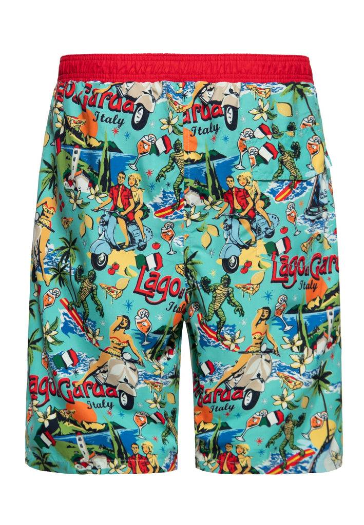Queen Kerosin Badeshorts «Il mostro del Lago di Garda» Fabrikpreis