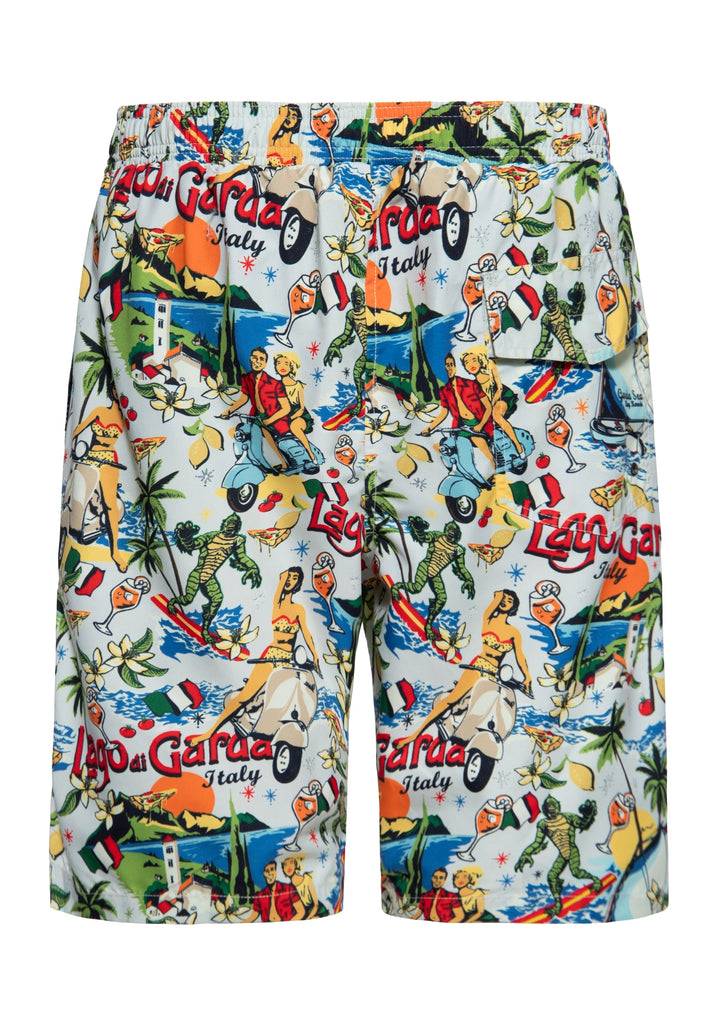 Queen Kerosin Badeshorts «Lago di Garda» Sonderangebot