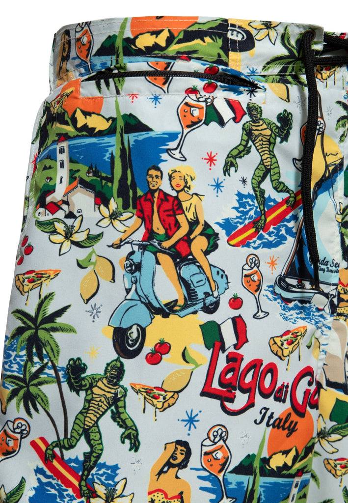 Queen Kerosin Badeshorts «Lago di Garda» Sonderangebot
