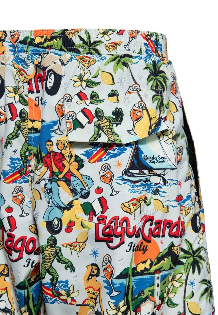 Queen Kerosin Badeshorts «Lago di Garda» Sonderangebot