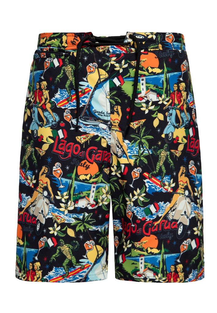 Queen Kerosin Badeshorts «Lago di Garda» Sonderangebot