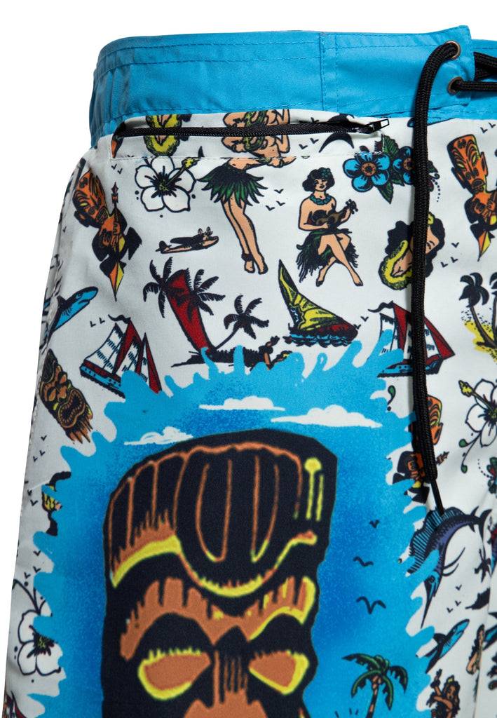 Queen Kerosin Badeshorts «Hawaii» Rabatt