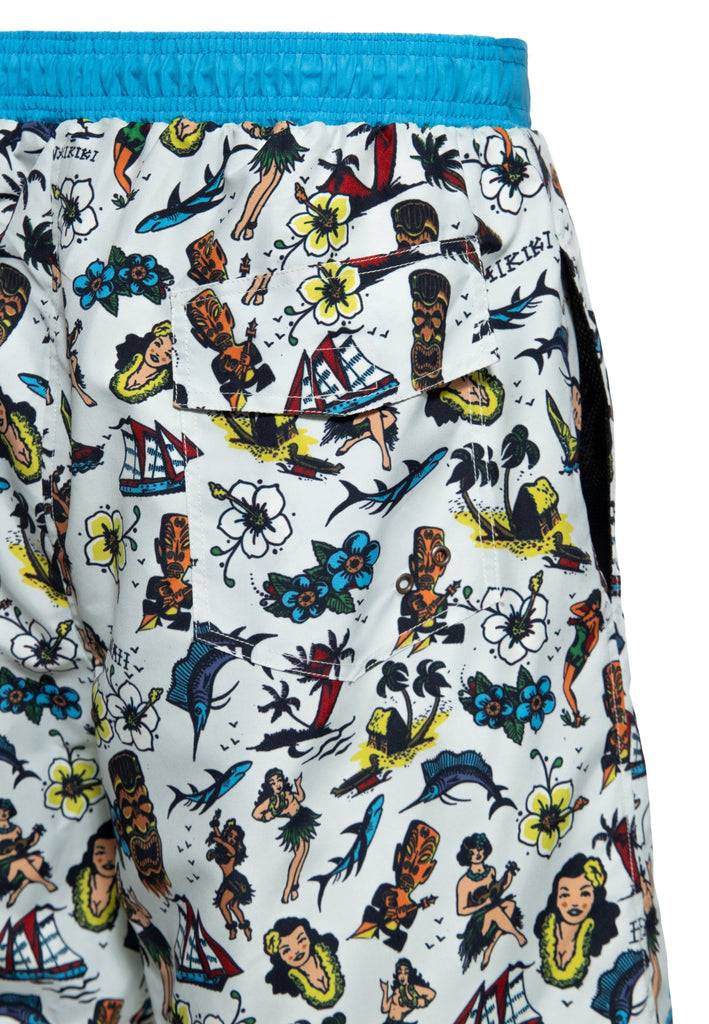 Queen Kerosin Badeshorts «Hawaii» Rabatt