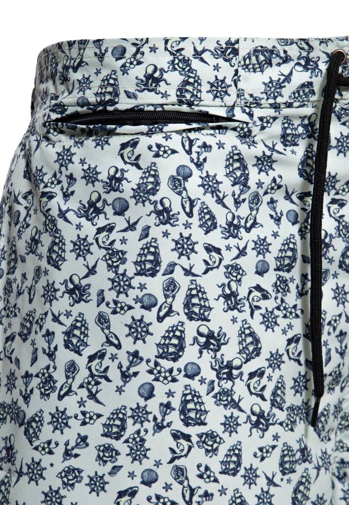 Queen Kerosin Badeshorts «Sailor» Versandkostenfrei