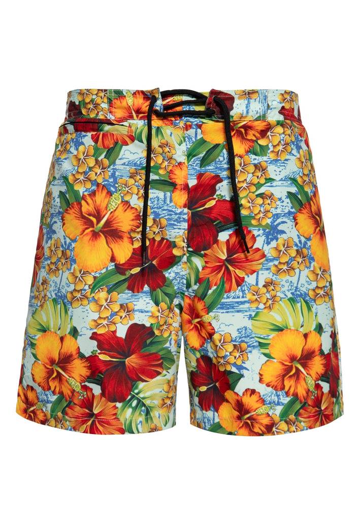 Queen Kerosin Badeshorts «Hibiscus» Flash Sale