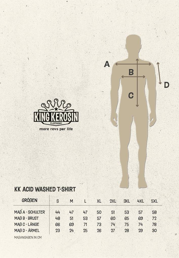 Queen Kerosin Acid-Washed T-Shirt «Split The Road» Exklusivangebot