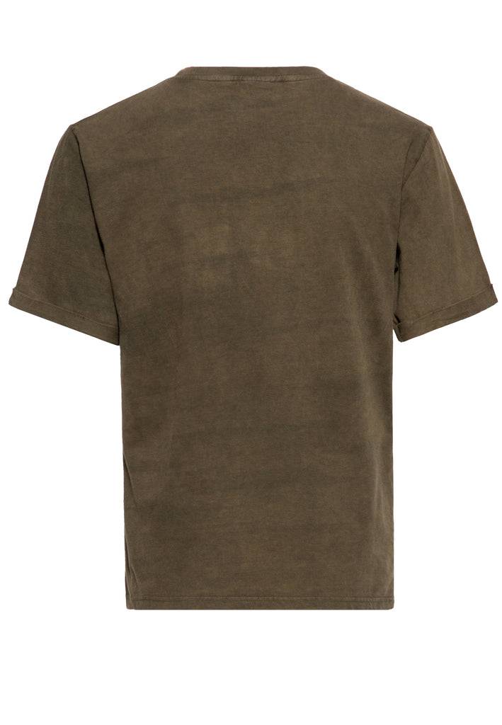Queen Kerosin Acid-Washed T-Shirt «Grass, Beer & Boobs» Preisnachlass