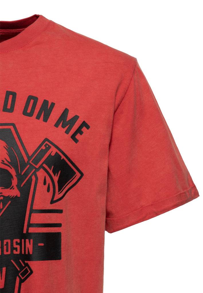 Queen Kerosin Acid-Washed T-Shirt «Don't Tread On Me» Black Friday