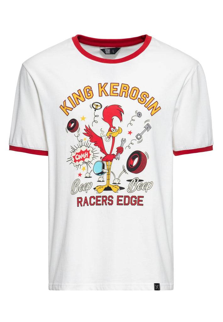 Queen Kerosin Ringer T-Shirt «Beep Beep» Saisonale Angebote
