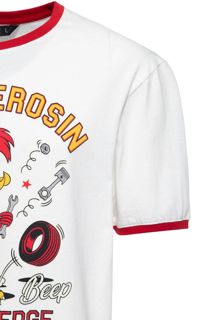 Queen Kerosin Ringer T-Shirt «Beep Beep» Saisonale Angebote