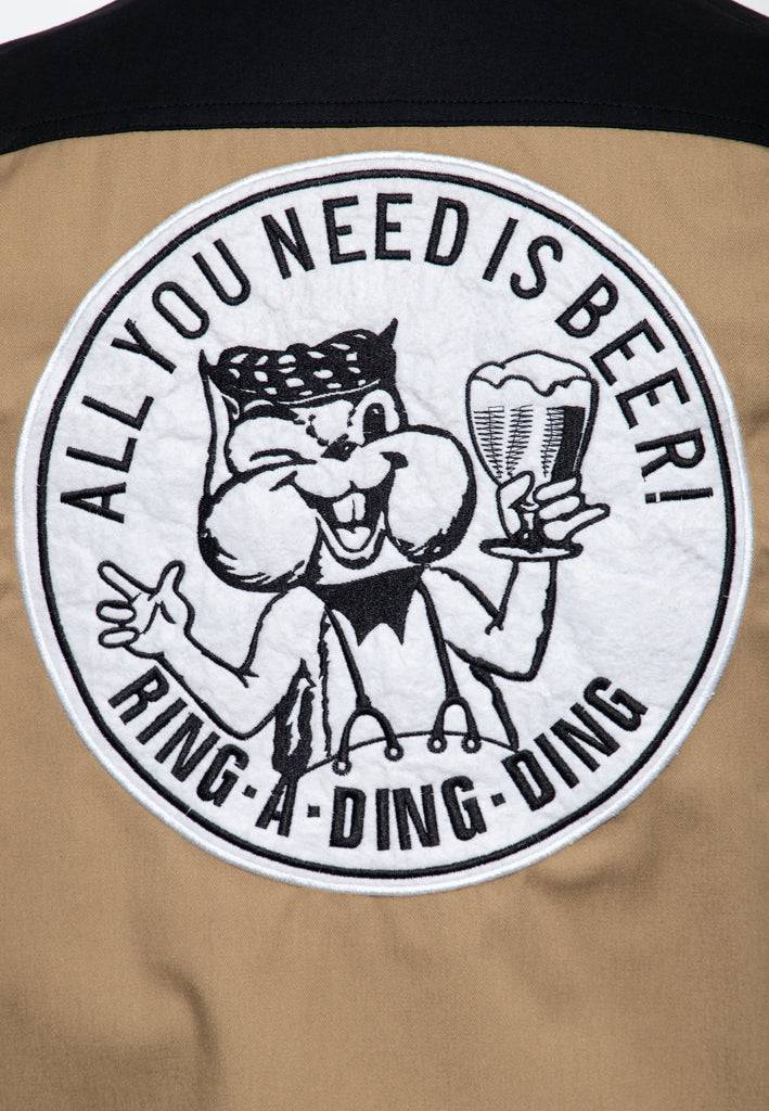 Queen Kerosin Workwear Kurzarm Hemd «All You Need is Beer» Bis zu 60% Rabatt
