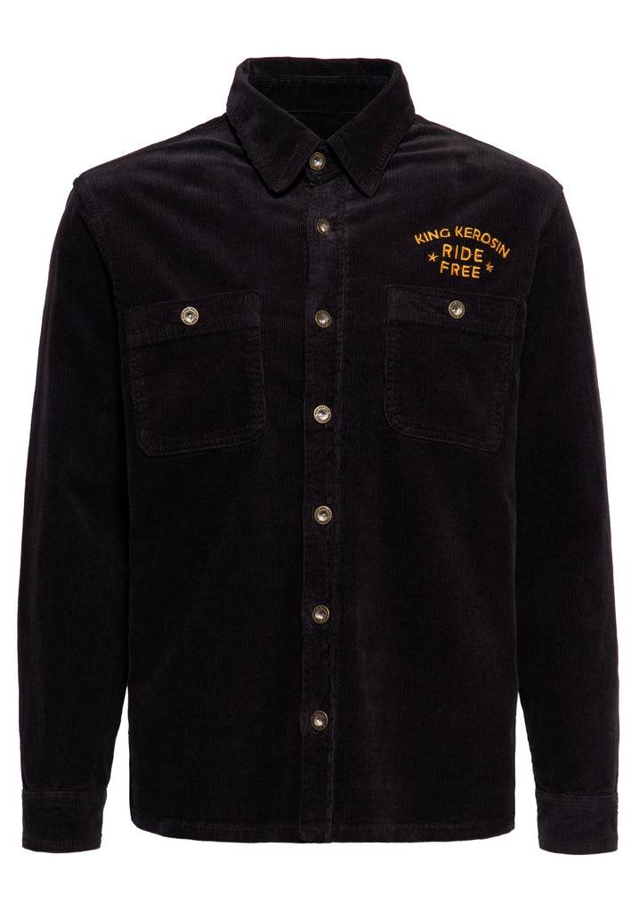 Queen Kerosin Workwear Hemd «Ride Free Live Free» Sonderangebot der Fabrik