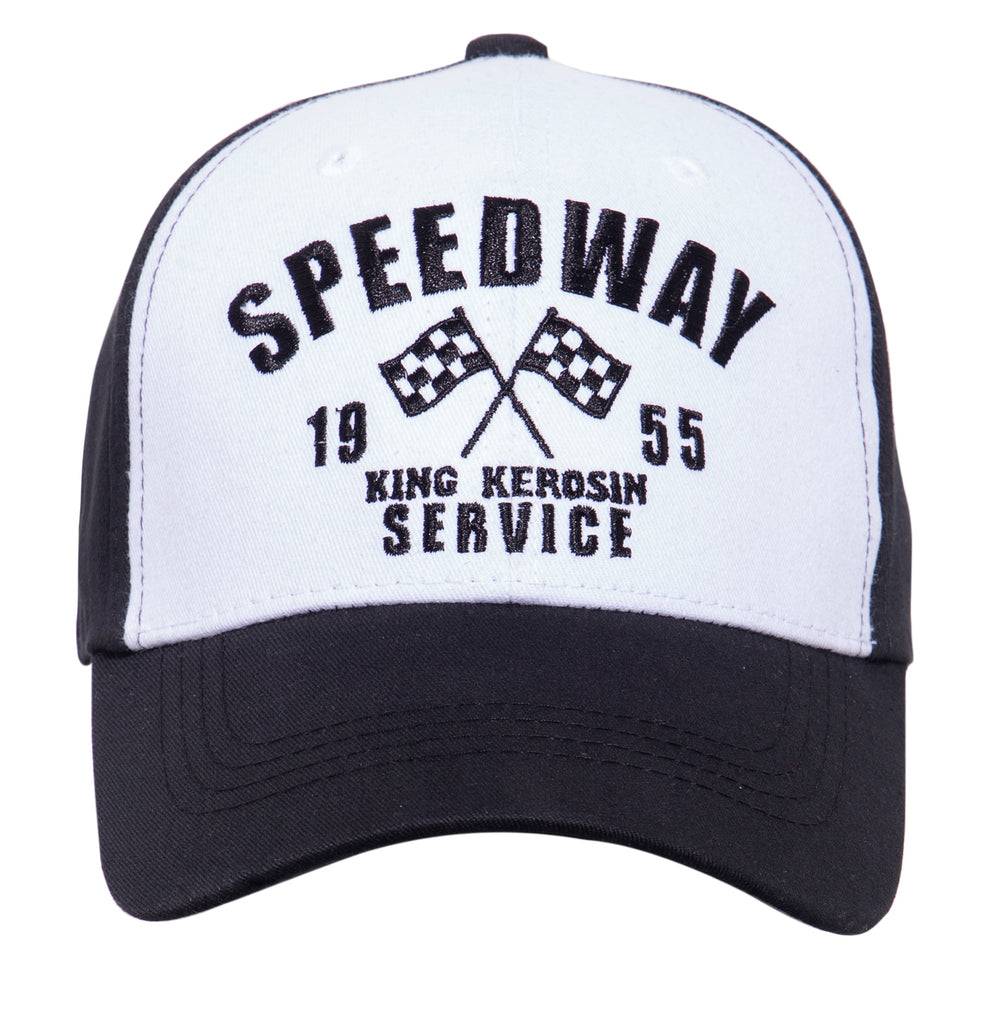 Queen Kerosin Baseball Cap mit Frontstickerei «Speedway» Black Friday Preise
