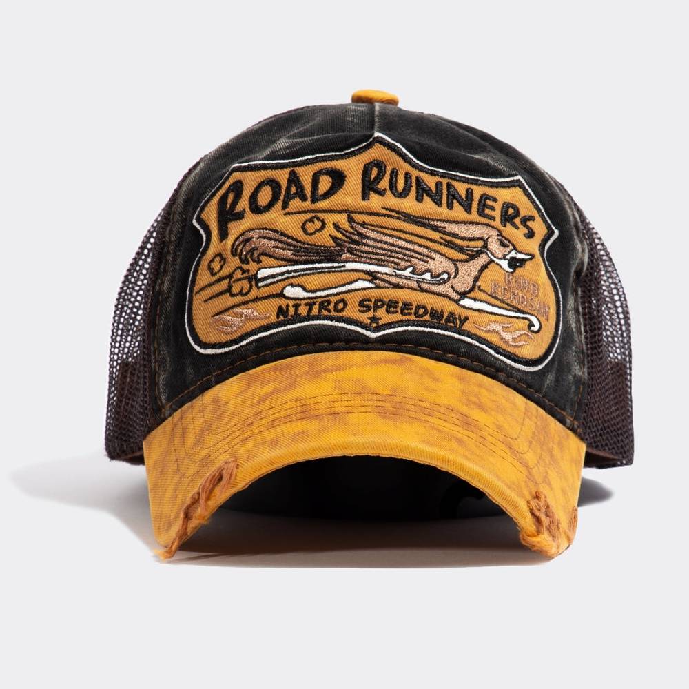 Queen Kerosin Trucker Cap im Used-Look «Road Runners» 50% Rabatt für begrenzte Zeit