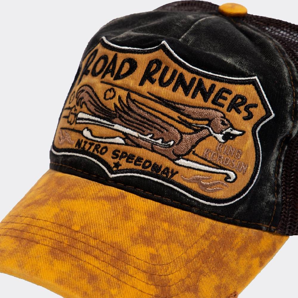 Queen Kerosin Trucker Cap im Used-Look «Road Runners» 50% Rabatt für begrenzte Zeit