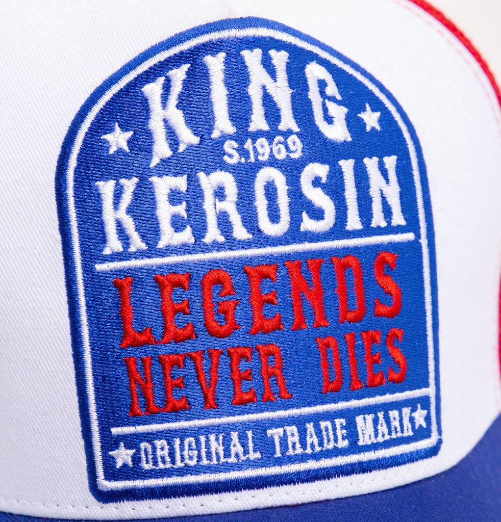 Queen Kerosin Trucker Cap mit Mesh-Einsatz «Legends never die» Auslauf
