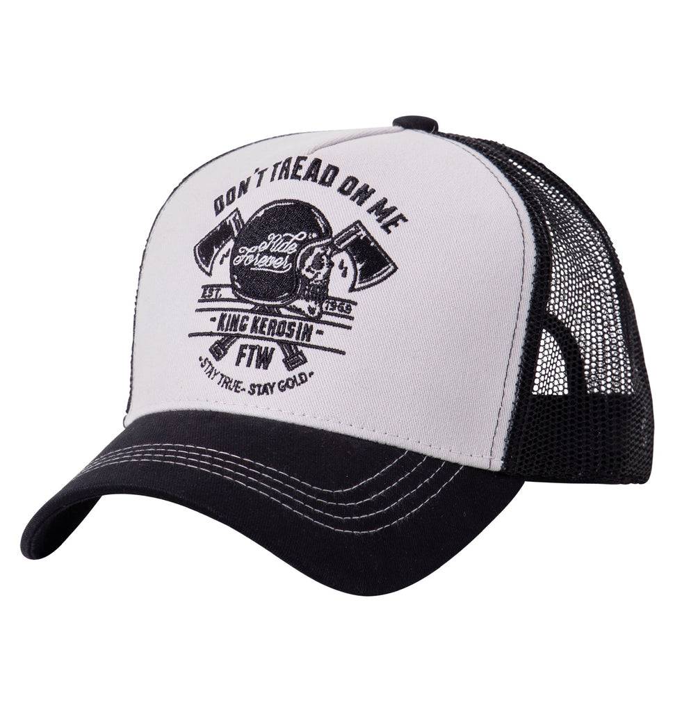 Queen Kerosin Trucker Cap mit Front-Stickerei «Don't Tread On Me» Hotsell