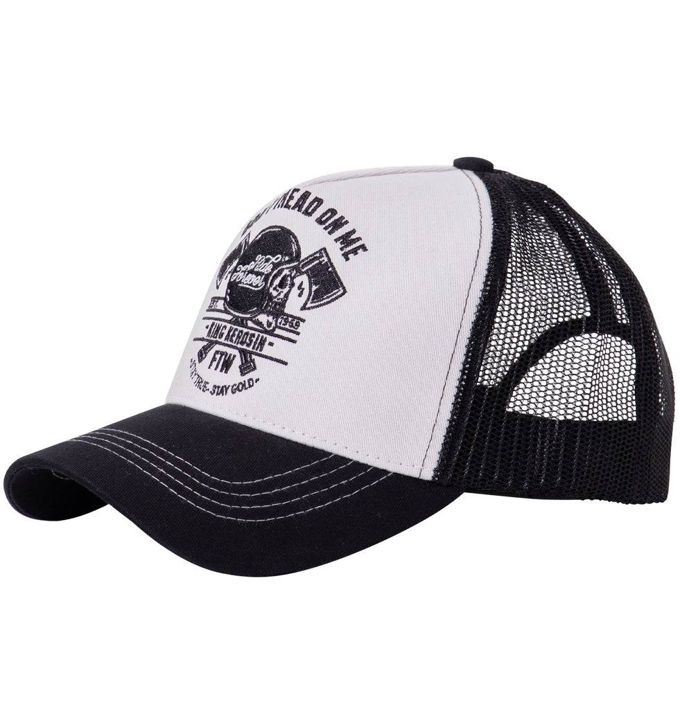 Queen Kerosin Trucker Cap mit Front-Stickerei «Don't Tread On Me» Hotsell