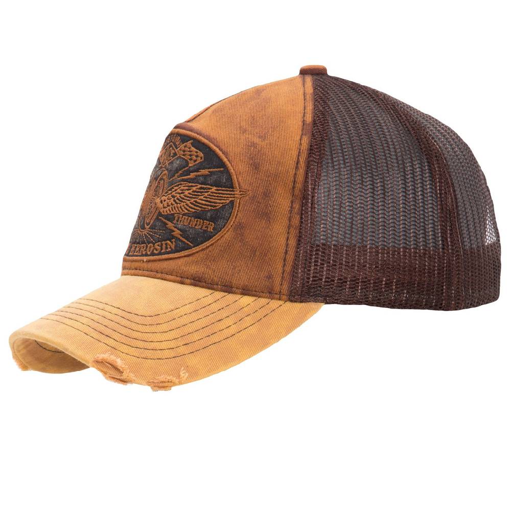 Queen Kerosin Trucker Trucker Cap im Vintage Jeans Look «Ride like Thunder» Meist gekauft