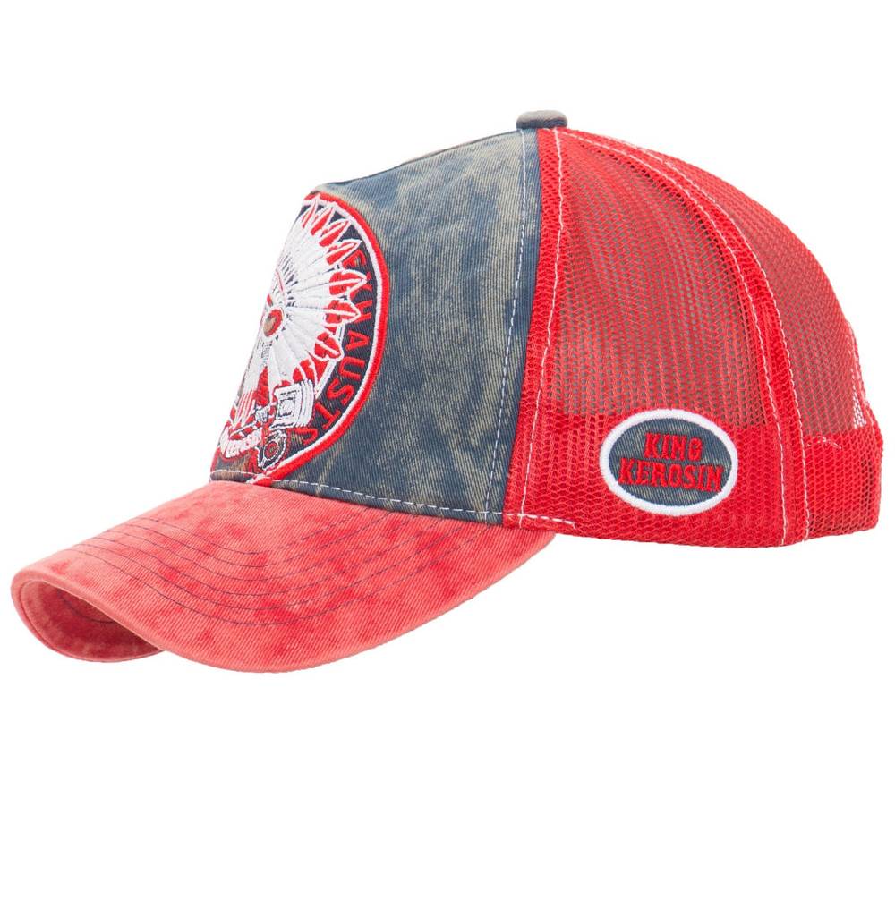 Queen Kerosin Trucker Cap mit Denim Einsatz im Used Look «True Roots» Blitzverkäufe