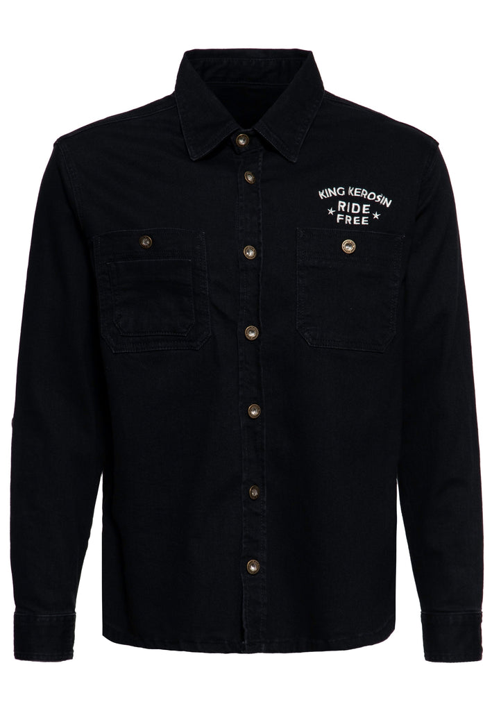 Queen Kerosin Workwear Hemd «Ride Free Live Free» Fabrikpreis