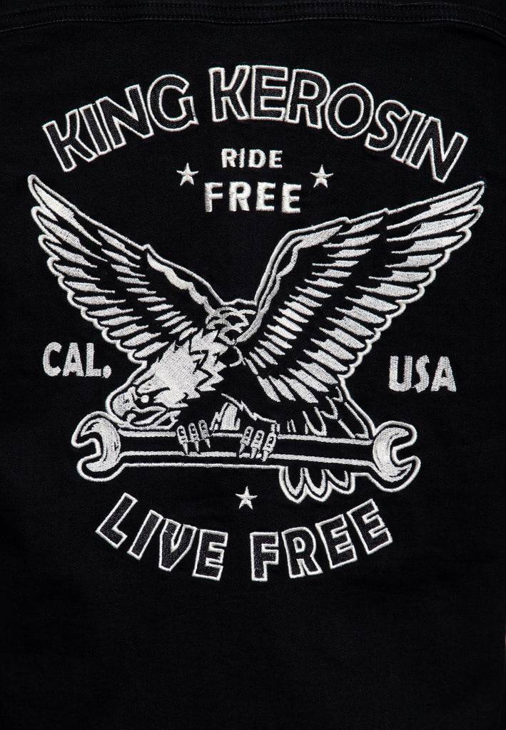 Queen Kerosin Workwear Hemd «Ride Free Live Free» Fabrikpreis