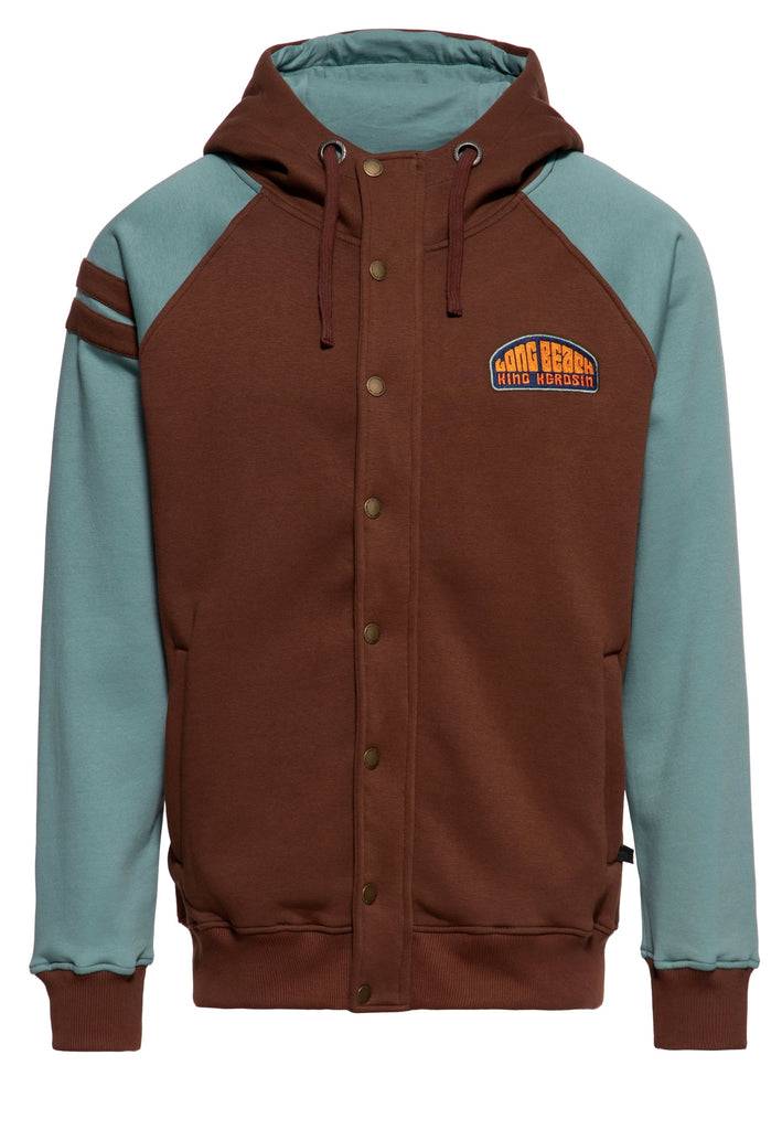 Queen Kerosin Kapuzen-Sweatjacke «Long Beach» Begrenztes Angebot