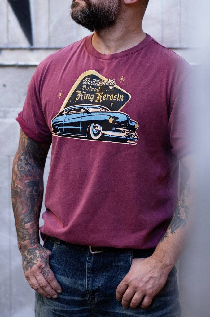 Queen Kerosin T-Shirt «Detroit Greaser» Weihnachtsangebot