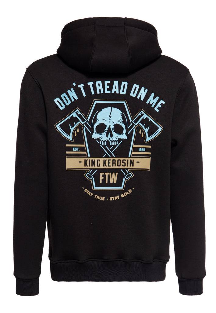 Queen Kerosin Basic Zip Hoodie «Don't Tread» Bestseller
