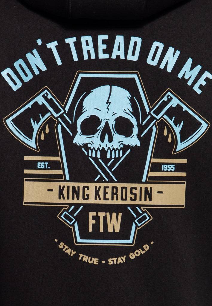 Queen Kerosin Basic Zip Hoodie «Don't Tread» Bestseller