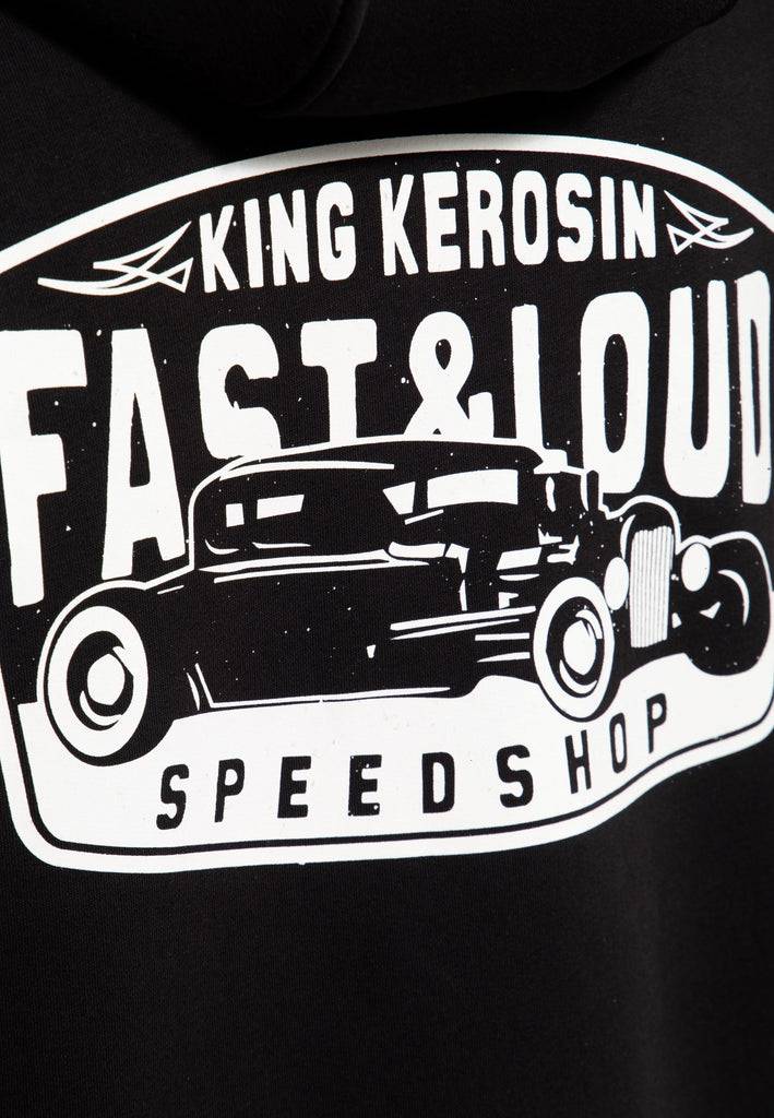 Queen Kerosin Zip Hoodie «Fast & Loud» Saisonale Angebote