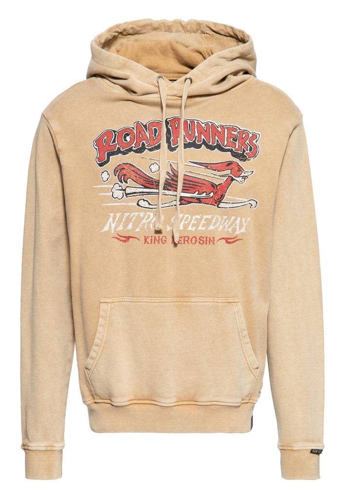 Queen Kerosin Acid washed Hoodie «Road Runners» Tägliche Deals