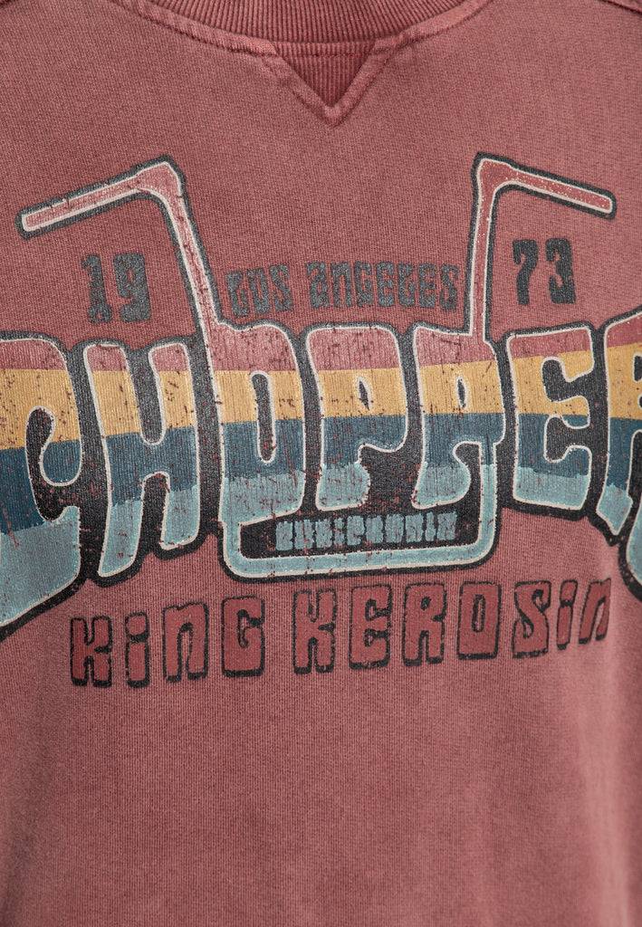Queen Kerosin Acid Washed Pullover «Chopper 1973» Riesige Ersparnisse