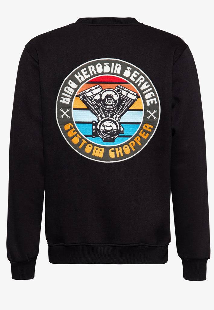 Queen Kerosin Longsleeve Sweater «Chopper Shit» Super Sparpreis