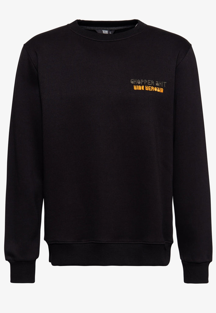 Queen Kerosin Longsleeve Sweater «Chopper Shit» Super Sparpreis