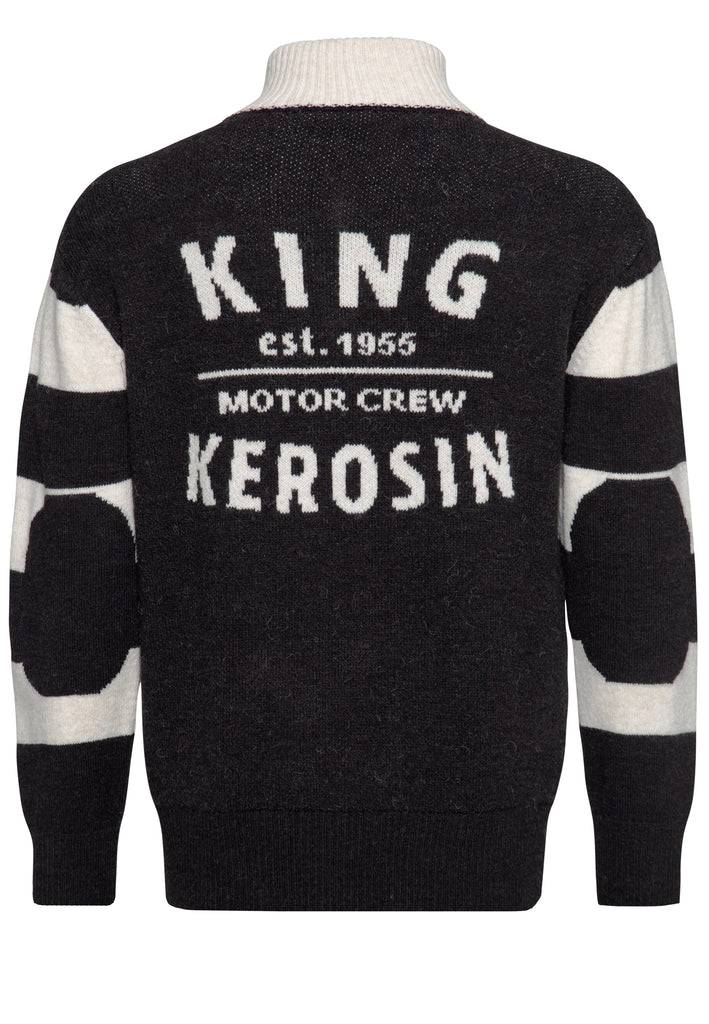 Queen Kerosin Strickpullover «KK Motor Crew» Kostenlose Rückgabe