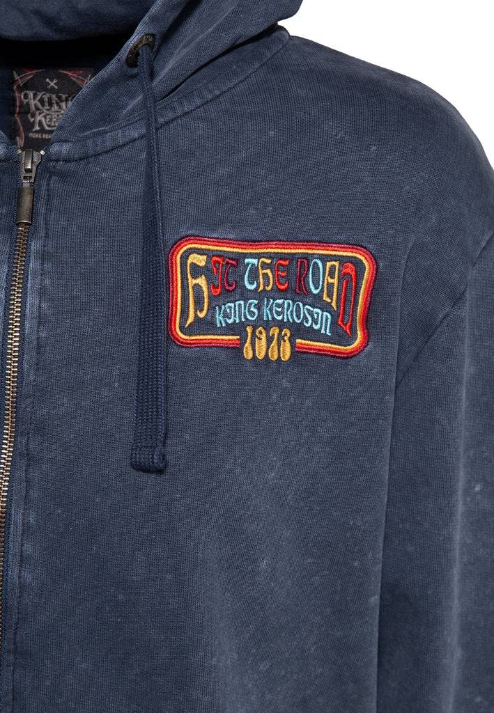 Queen Kerosin Sweatjacke Acidwash «Hit The Road Jack» Begrenzte Freigabe