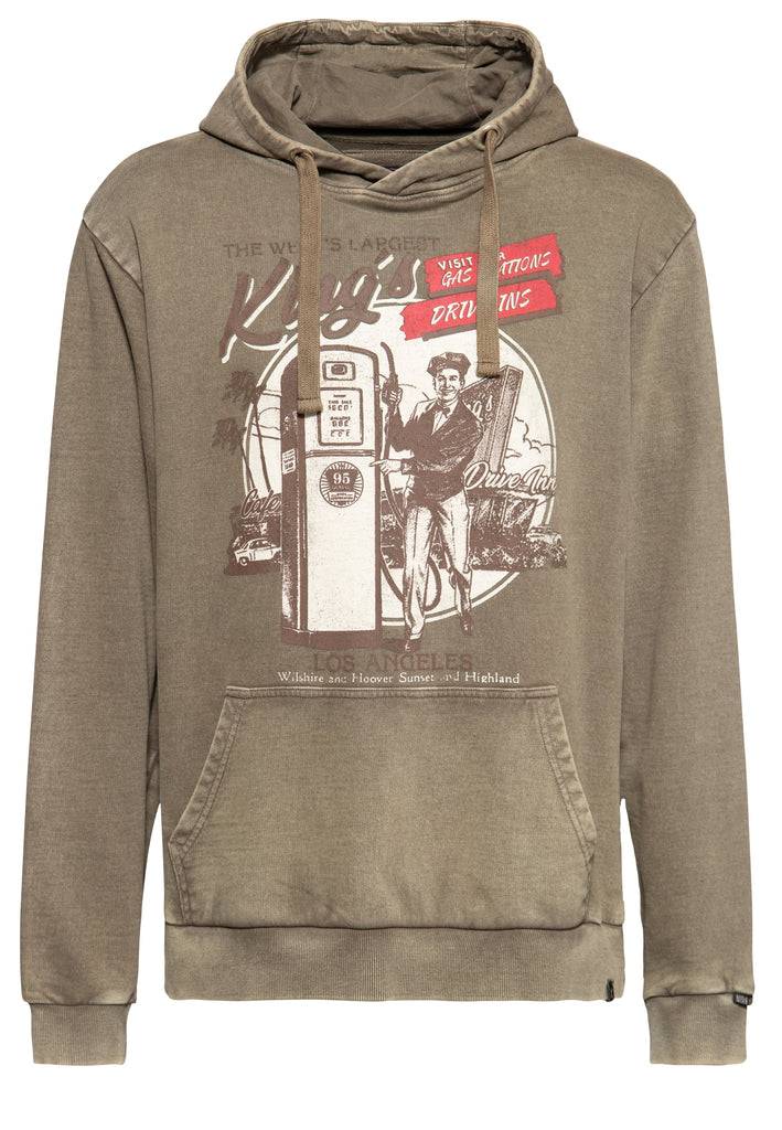 Queen Kerosin Hoodie Acidwash «Kings» Letzte 3 Tage