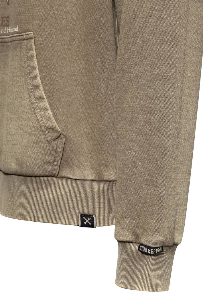 Queen Kerosin Hoodie Acidwash «Kings» Letzte 3 Tage