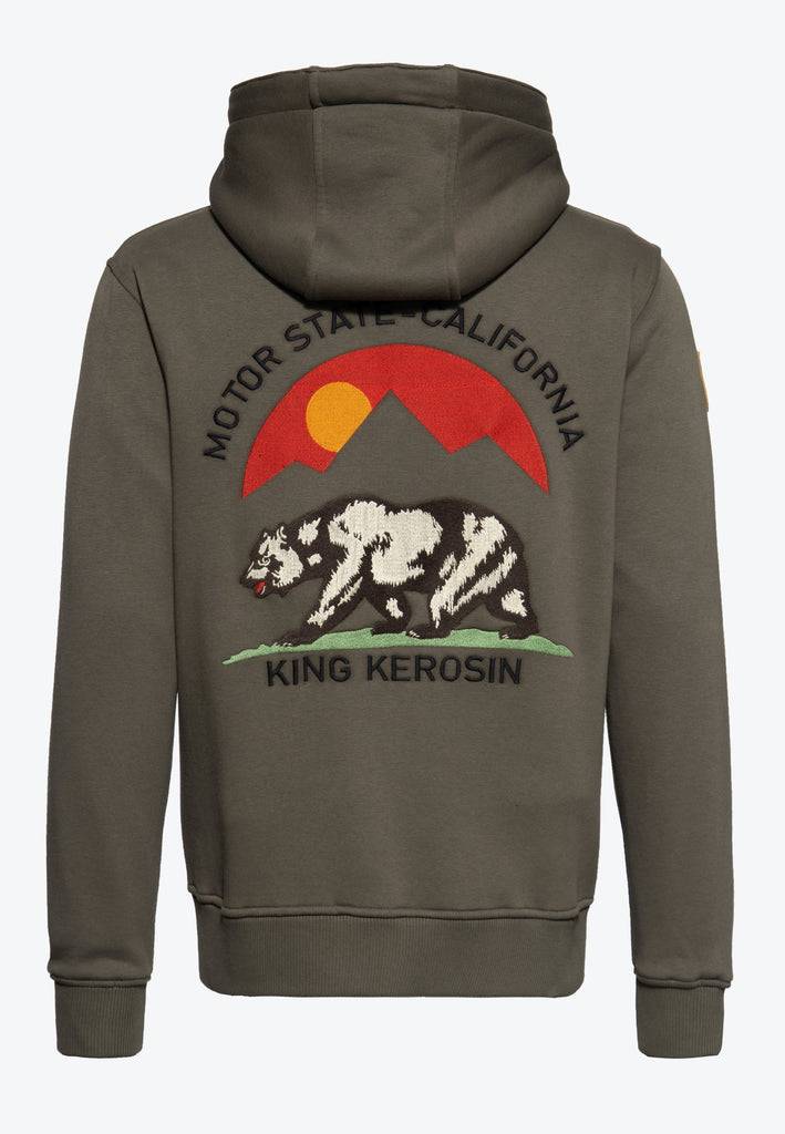 Queen Kerosin Outdoor Sweatjacke «KK Adventure Gear - Motor State California» Discount Store für neue Produkte