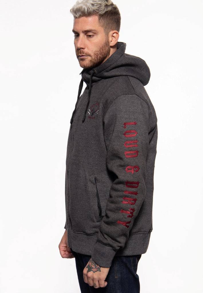 Queen Kerosin Sweatjacke mit Kapuze «Loud and Dirty» Black Friday Preise