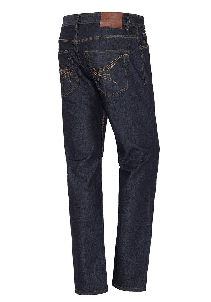 Queen Kerosin Regular Fit Jeans in dark blue mit Logo-Patch «Robin» Verkauf