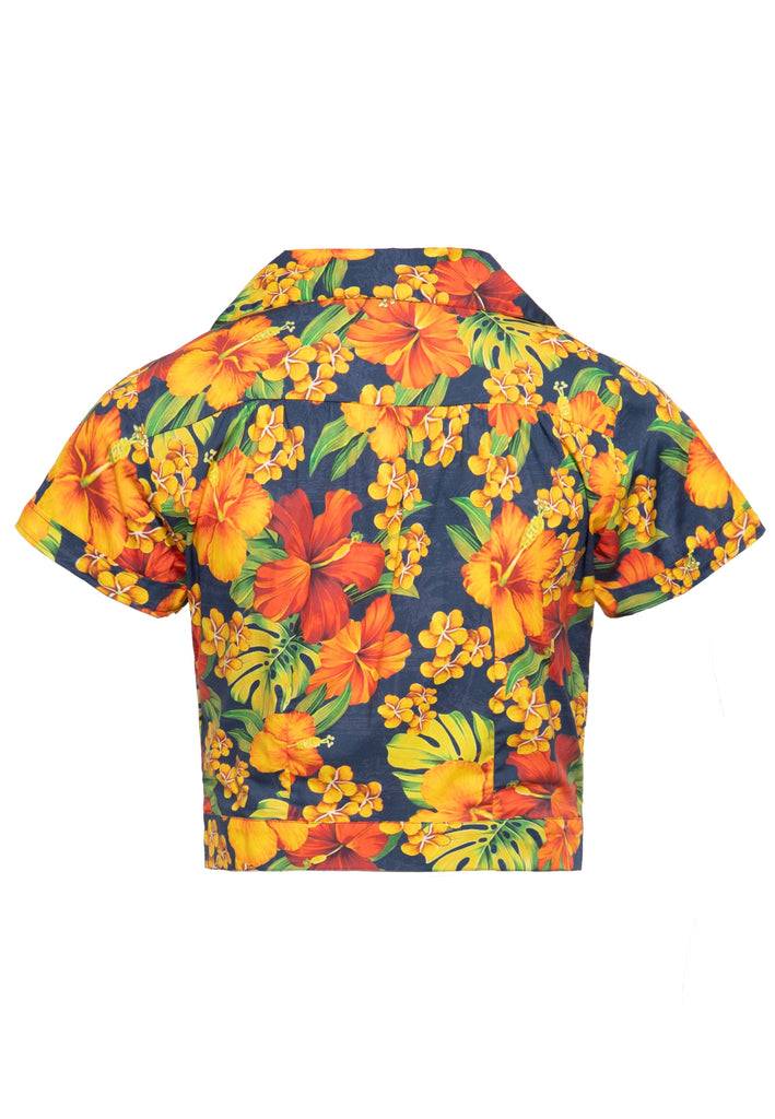 Queen Kerosin Hawaiibluse «Hibiskus» Günstiger Verkauf