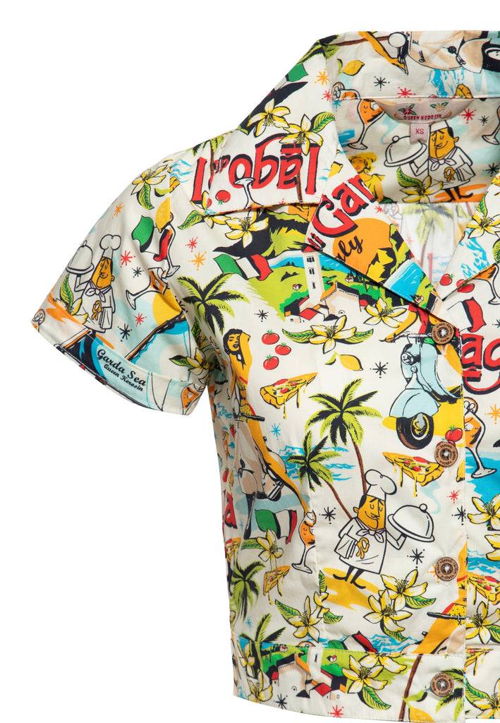 Queen Kerosin Hawaiibluse «Lago di Garda» Fabrikverkauf