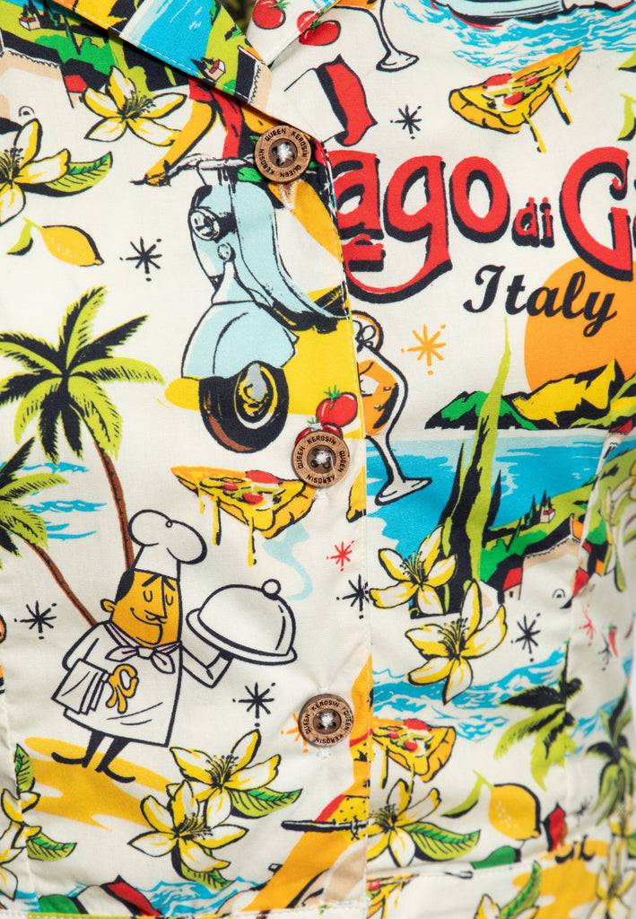 Queen Kerosin Hawaiibluse «Lago di Garda» Fabrikverkauf
