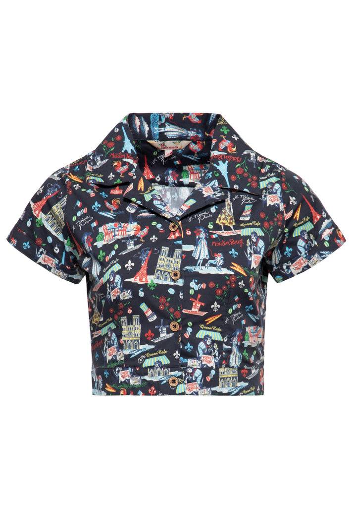 Queen Kerosin Hawaiibluse «Paris» Meist gekauft