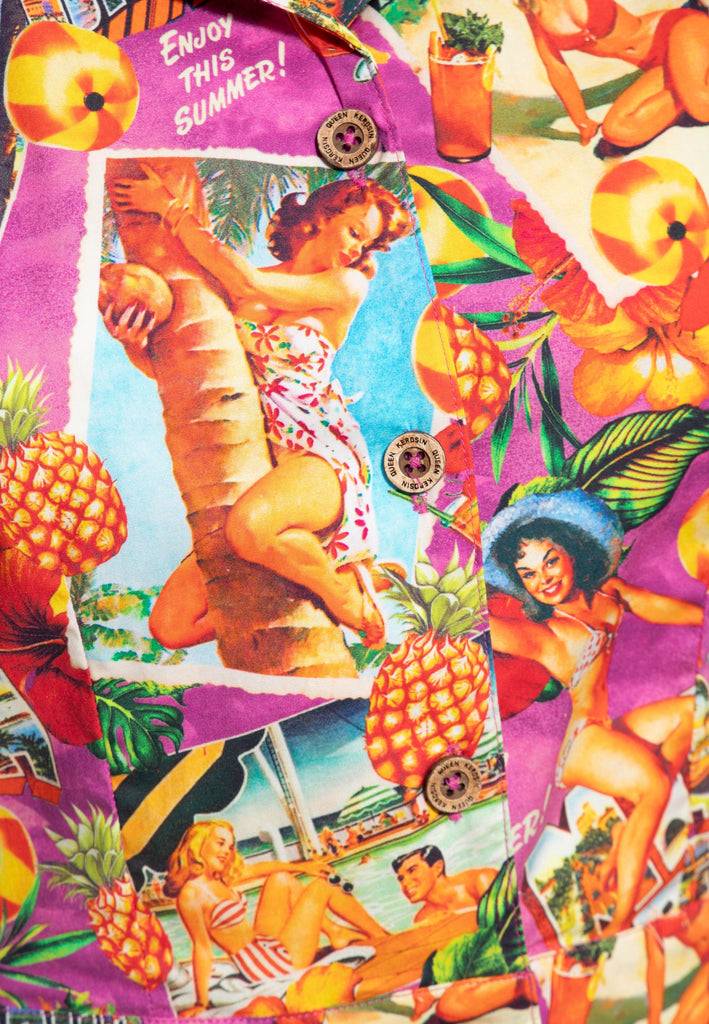 Queen Kerosin Hawaiibluse «Miami & Long Beach» Blitzverkäufe