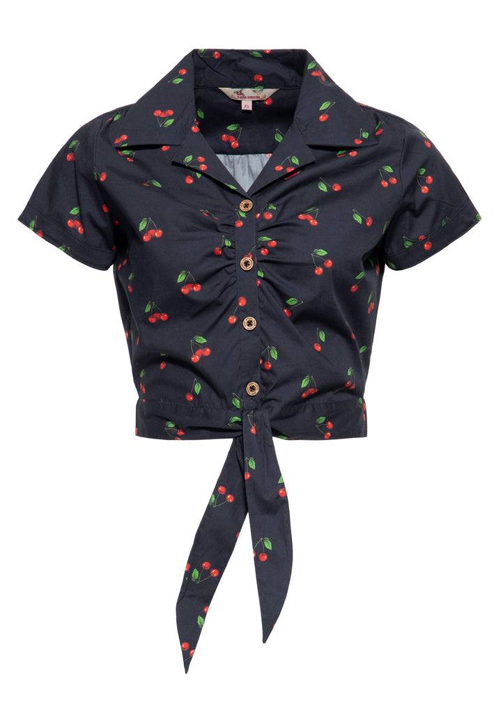 Queen Kerosin Hawaiibluse «Cherry» Kostenloser Versand